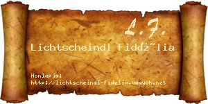 Lichtscheindl Fidélia névjegykártya